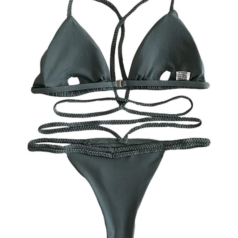 ✨THE BELIZE BRAIDED 2 PIECE BIKINI SWIMSUIT *NWT - Picture 7 of 8